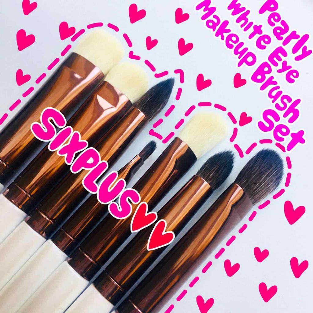 SIXPLUS ホワイトパール アイメイクブラシ 7本セット/SIXPLUS/メイクブラシを使ったクチコミ(1枚目)