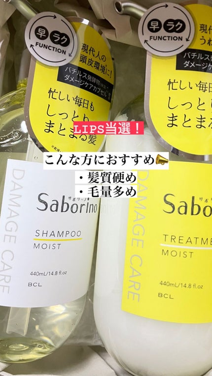 ハヤラクシャンプー モイスト/トリートメント モイスト/サボリーノ/市販シャンプーを使ったクチコミ(1枚目)