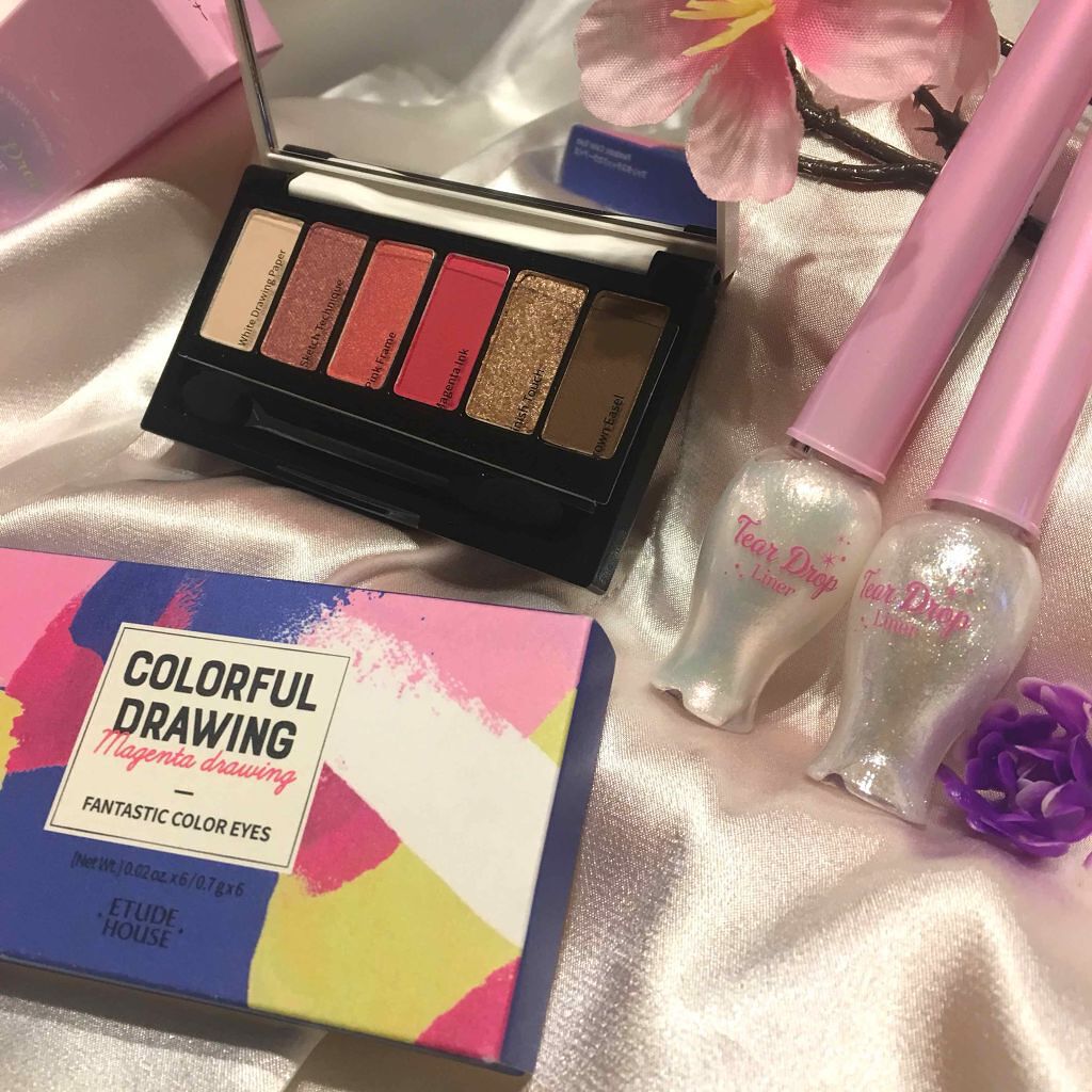 ファンタスティックカラーアイズ #マゼンタドローイング/ETUDE/アイシャドウパレットを使ったクチコミ（1枚目）