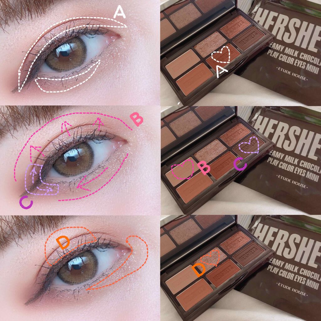 ハーシー プレイカラーアイズミニ/ETUDE/アイシャドウパレットを使ったクチコミ（2枚目）