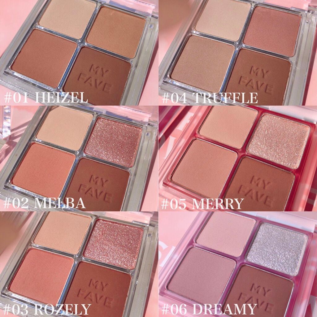 ホリカホリカ マイフェイブシャドウパレット(4カラー)/HOLIKA HOLIKA/アイシャドウパレットを使ったクチコミ(6枚目)