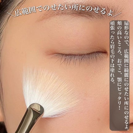 F7514 扇段扇形/白鳳堂/メイクブラシを使ったクチコミ(5枚目)