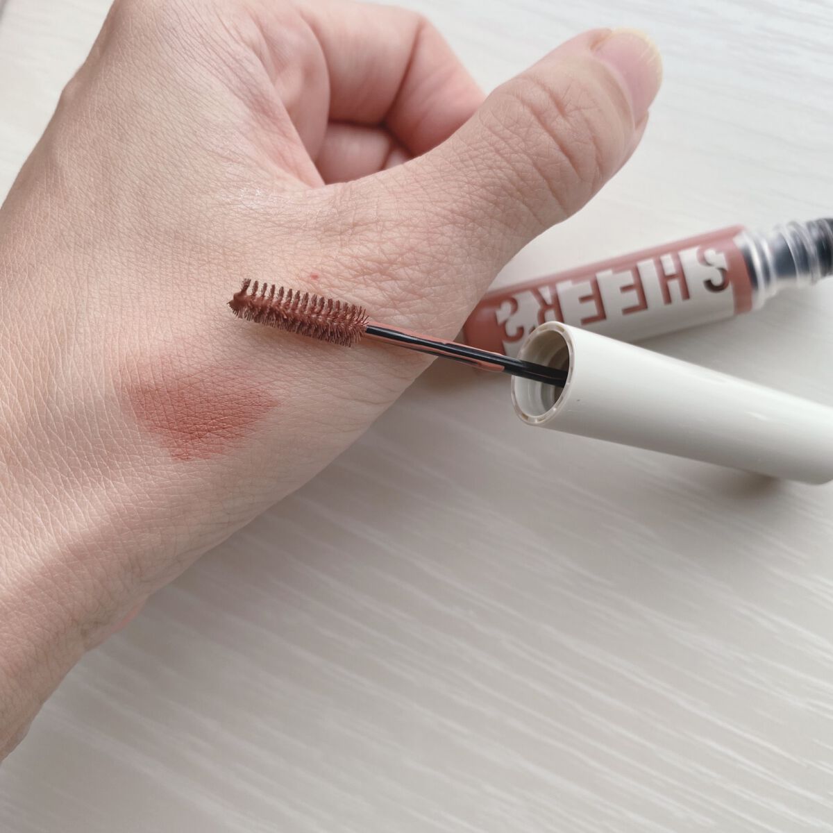 スキニーカラーブロウ 02 ピンクシナモン/シアーズ/眉マスカラを使ったクチコミ（3枚目）