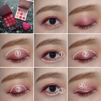 STRAWBERRY SHAKE/ColourPop/アイシャドウパレットを使ったクチコミ(4枚目)