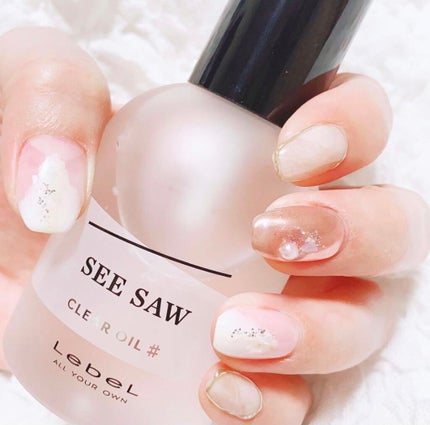 LebeL SEE/SAW クリアオイルシャープ のクチコミ「田中みな実様が愛用してるで有名な
SEE SAW のCLEAR OIL です♡
私は髪が薄め.....」(1枚目)