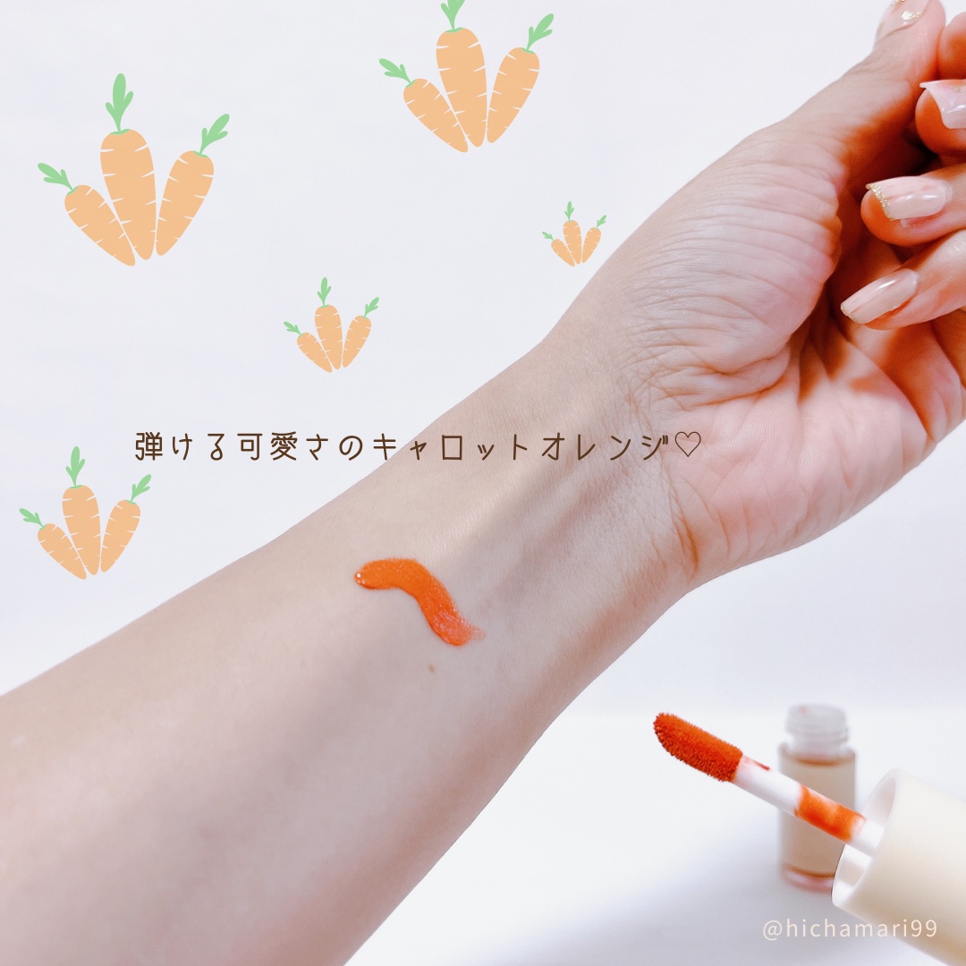 リップ＆チーク リンダオレンジ/WHOMEE/ジェル・クリームチークを使ったクチコミ（3枚目）