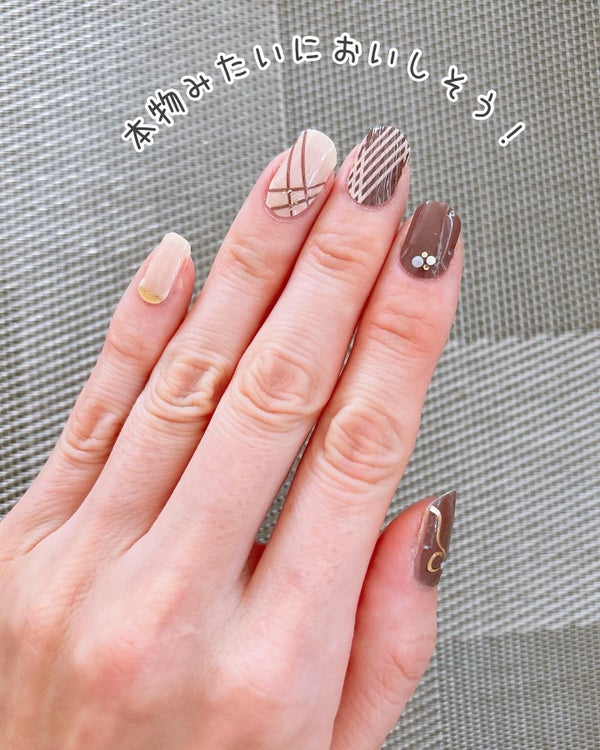 オーバルネイルシール/DAISO/ネイルシール by ちなつ★貼るだけネイル!