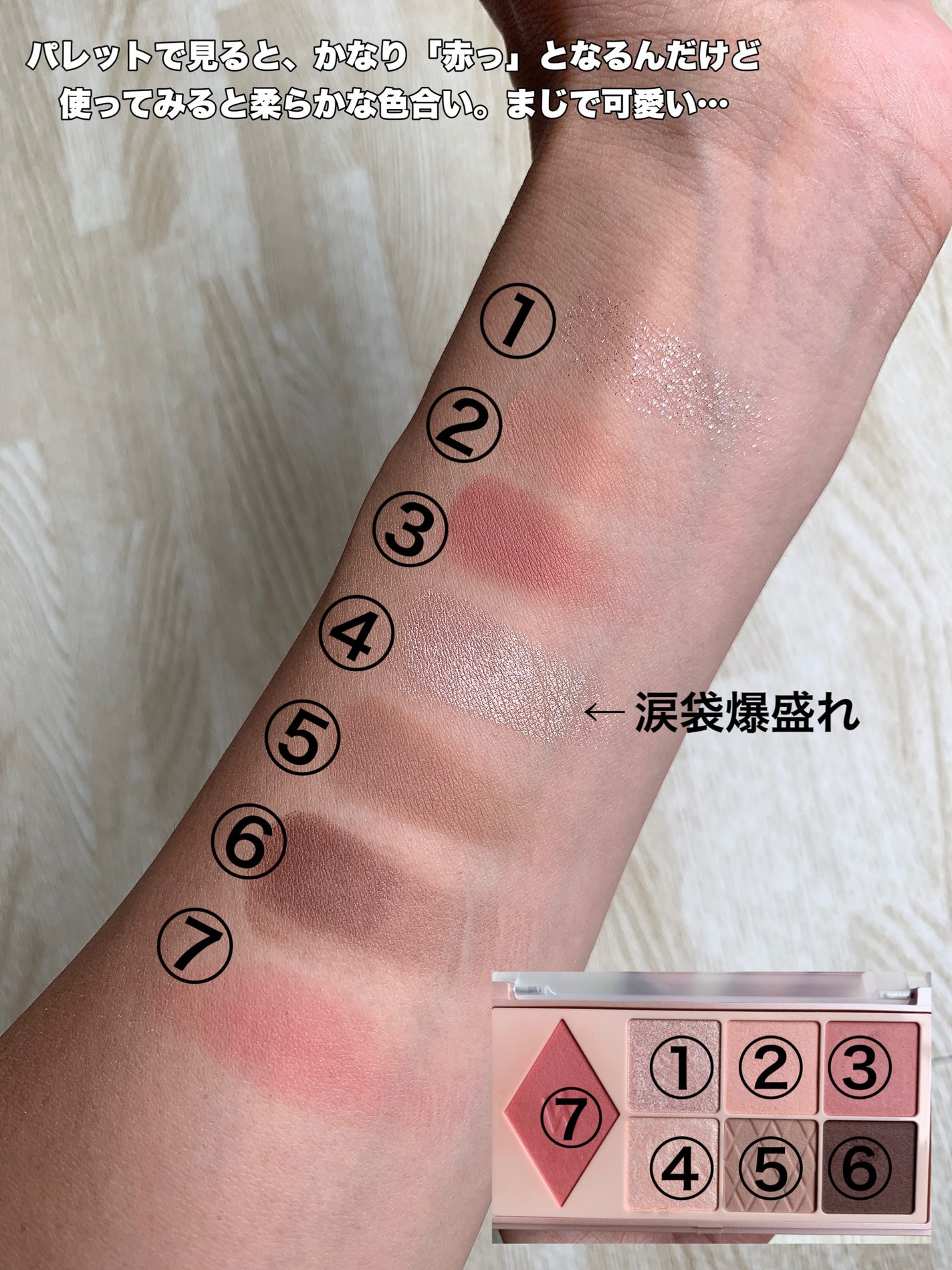 ウォンジョンヨ W デイリームードアップパレット /Wonjungyo/アイシャドウパレットを使ったクチコミ(3枚目)