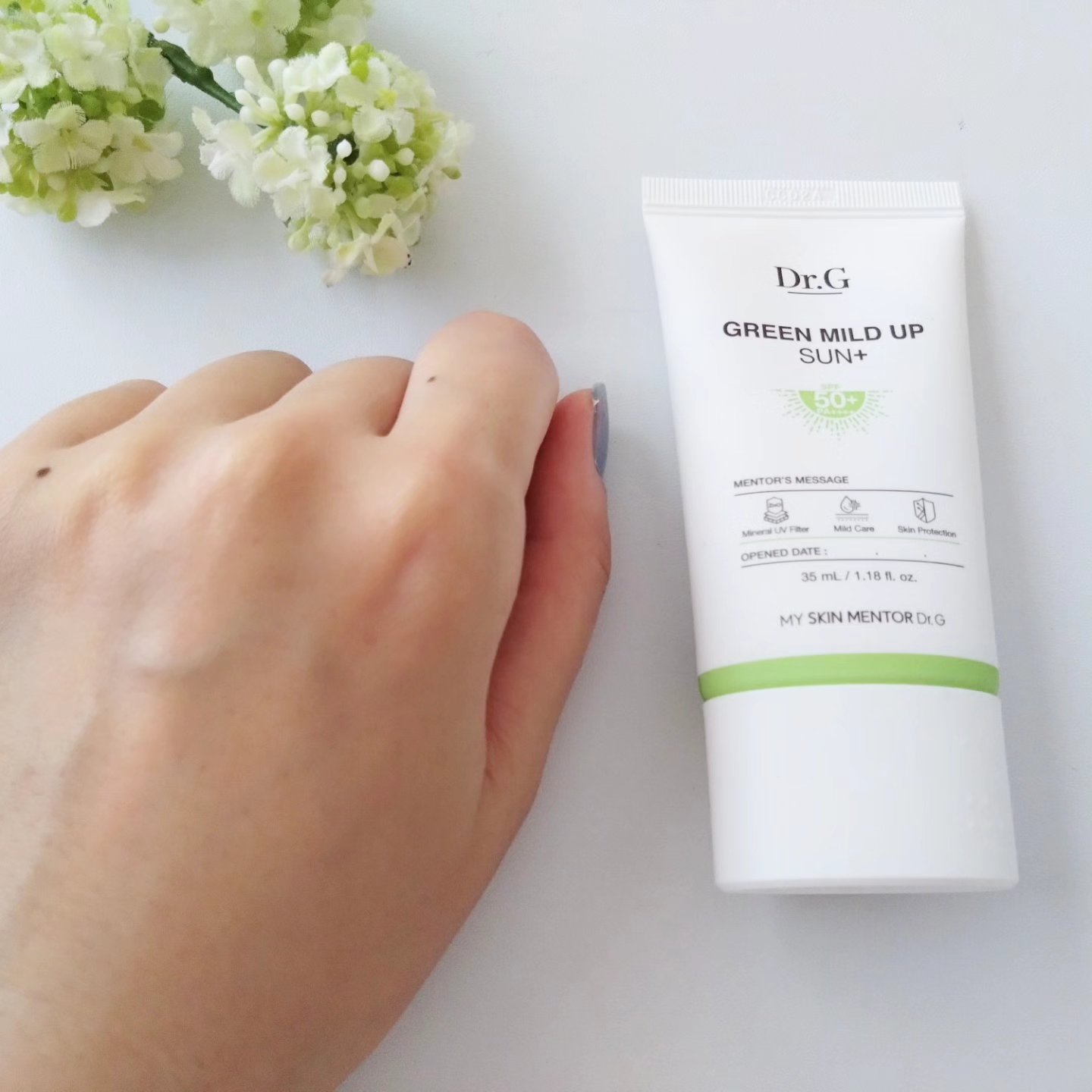 グリーンマイルドアップサンプラス/Dr.G/日焼け止めクリームを使ったクチコミ（3枚目）