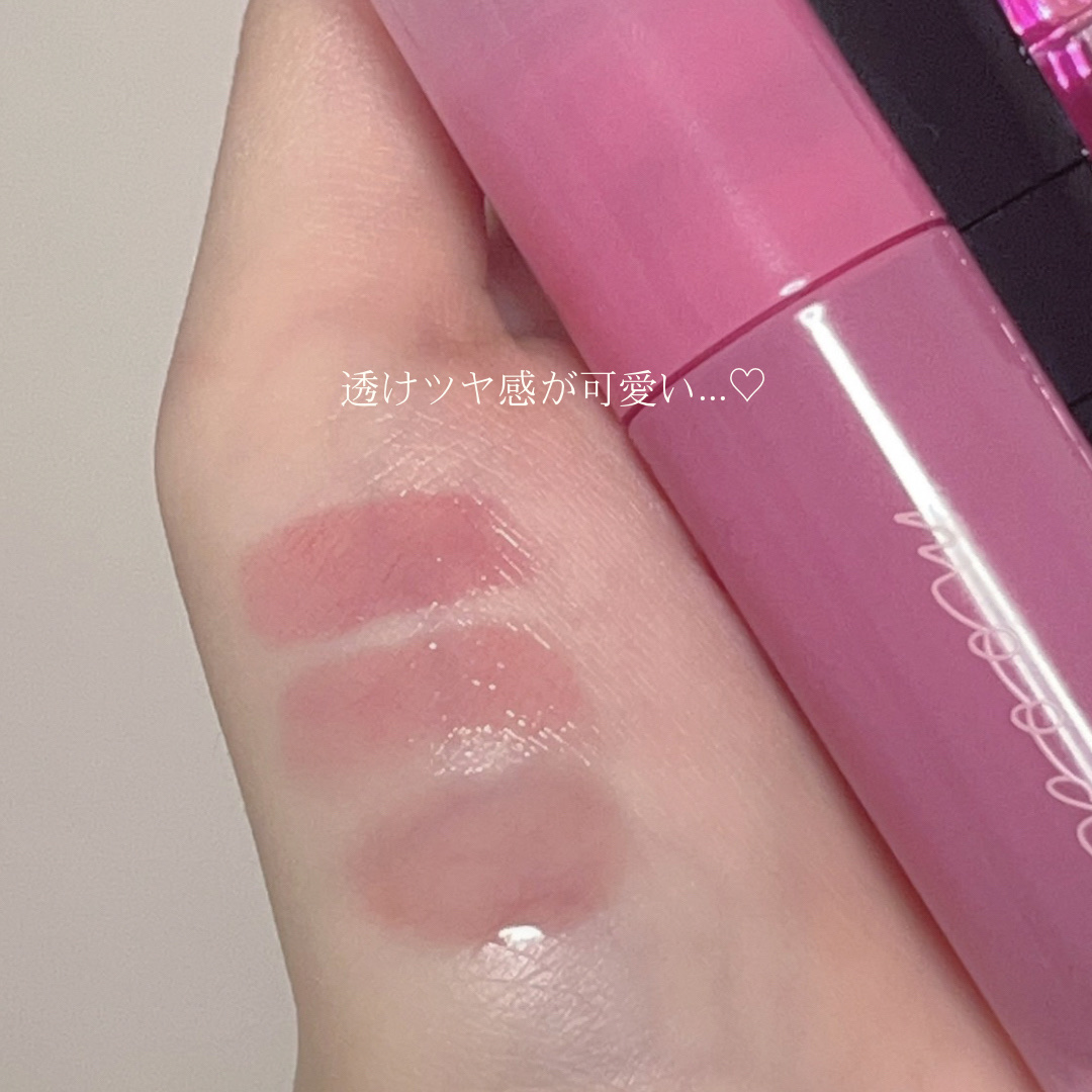 SPICY PINK パウティミラーティント Y542 ホワイトピーチ/Uhue/リップティントを使ったクチコミ（2枚目）