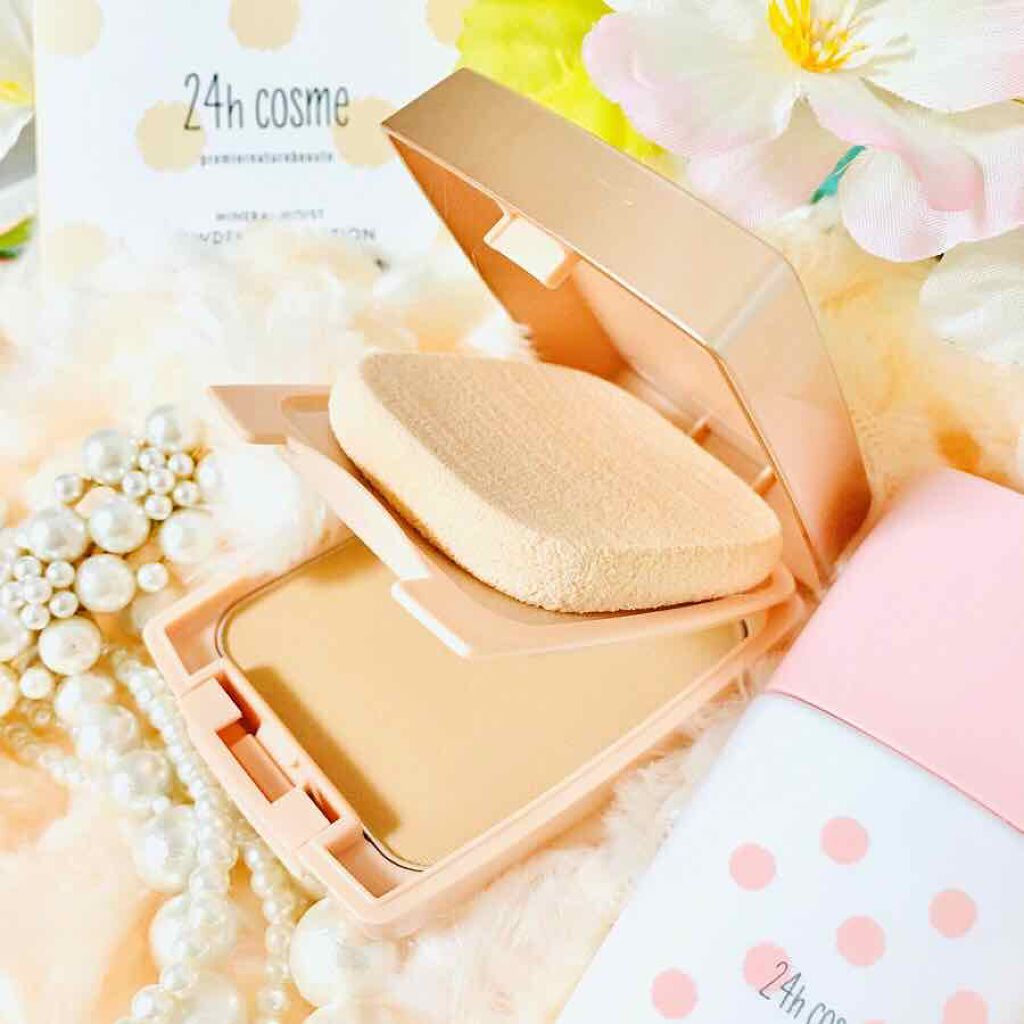 24 ミネラルモイストパウダーファンデ/24h cosme/パウダーファンデーションを使ったクチコミ(3枚目)