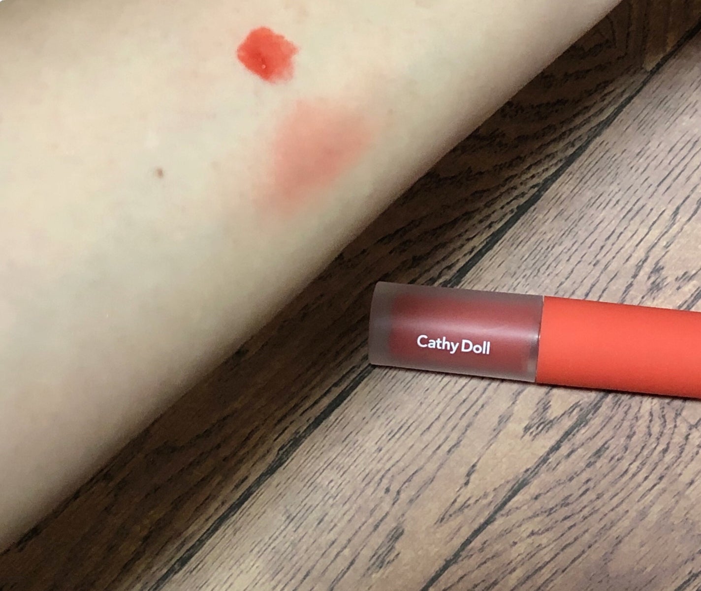 リップアンドチーク ヌードマットティント/CathyDoll/リップティントを使ったクチコミ(4枚目)