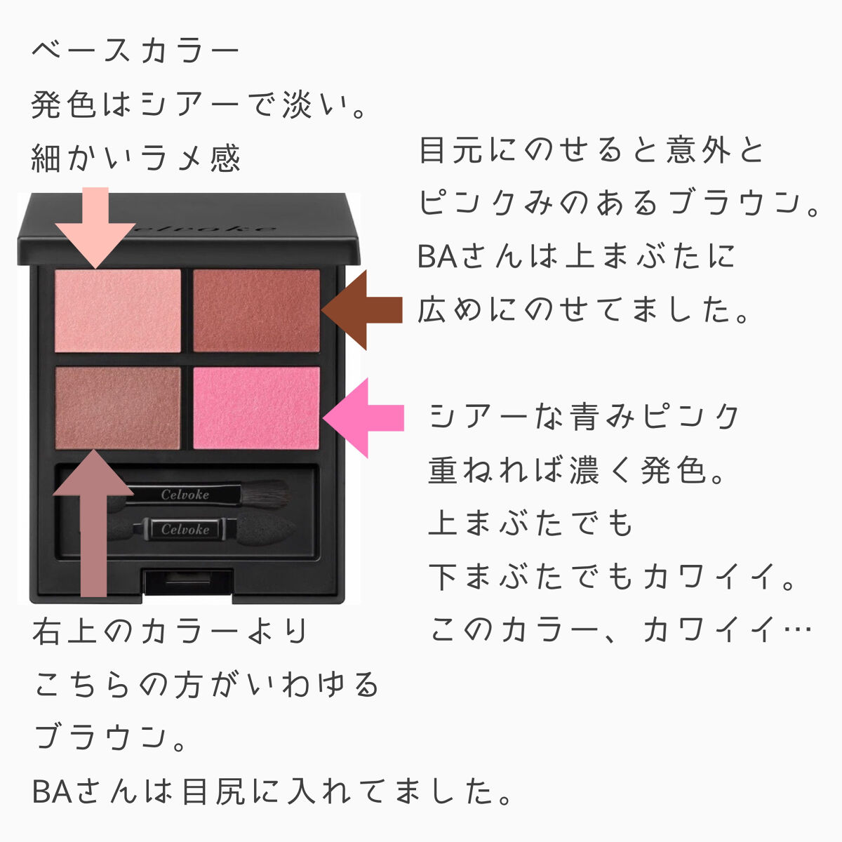 セルヴォーク ヴァティック アイパレット 07 ピンクウィンド/Celvoke/アイシャドウパレットを使ったクチコミ（3枚目）