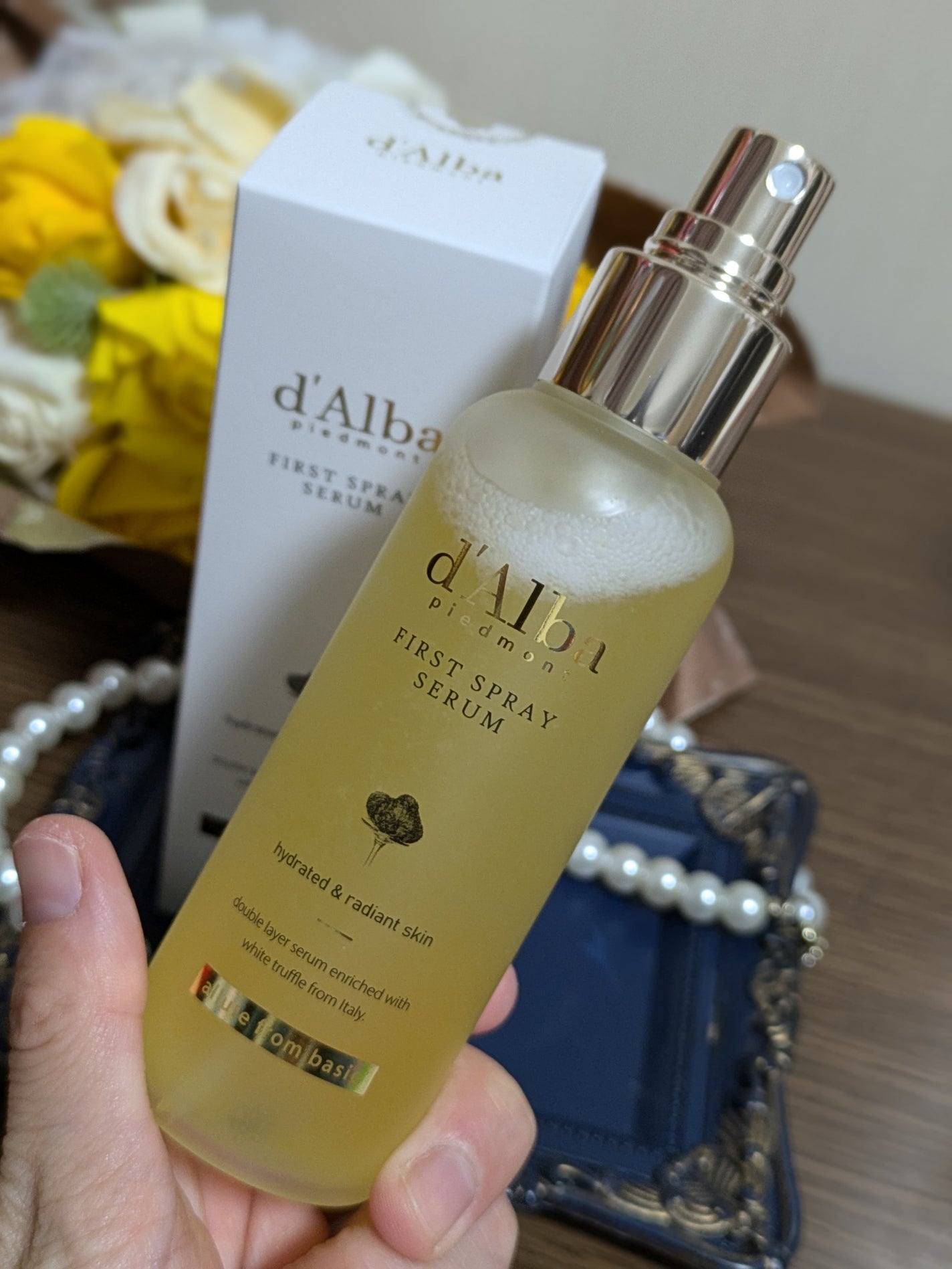 ダルバ ホワイトトリュフファーストスプレーセラム/ダルバ/ミスト状化粧水を使ったクチコミ(3枚目)