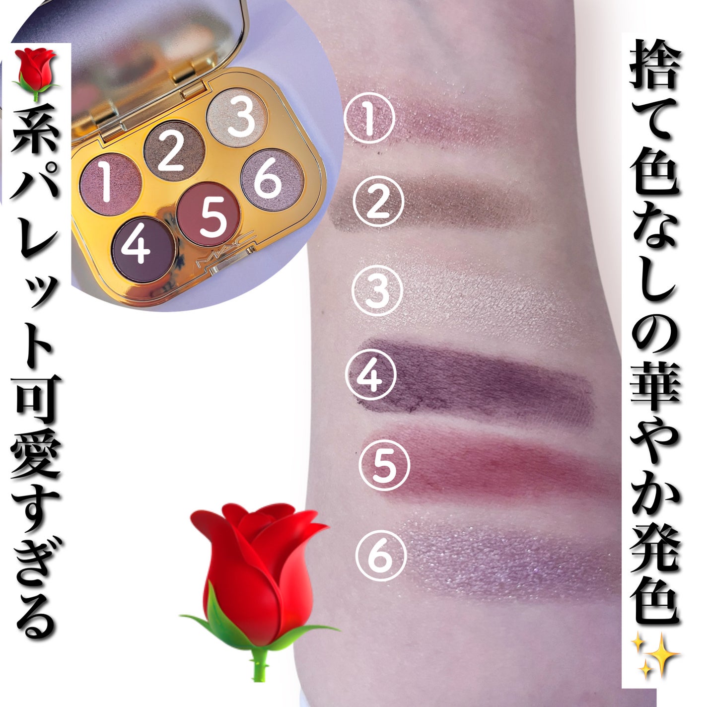 トレジャー アイシャドウ パレット ×6/M・A・C/アイシャドウパレットを使ったクチコミ(4枚目)