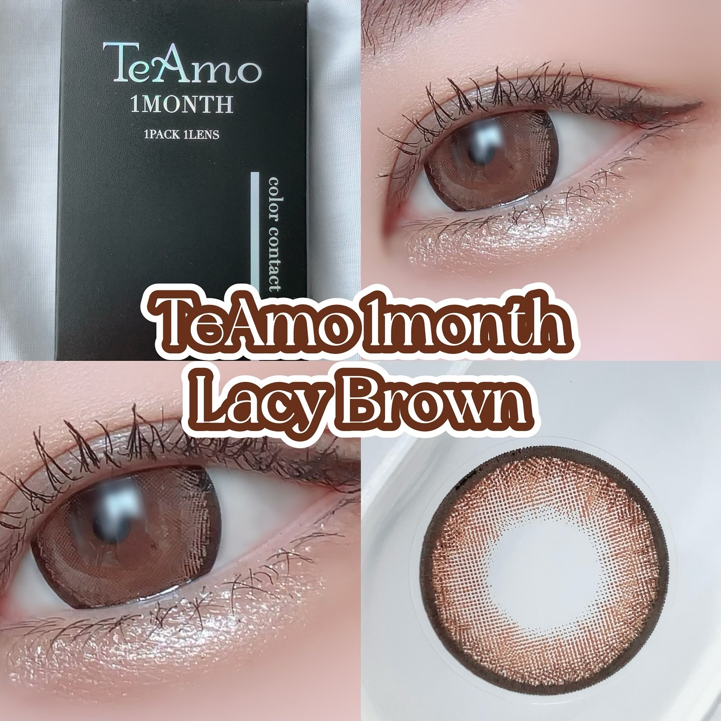 TeAmo 1month Lacy Olive/TeAmo/１ヶ月（１MONTH）カラコンを使ったクチコミ（2枚目）