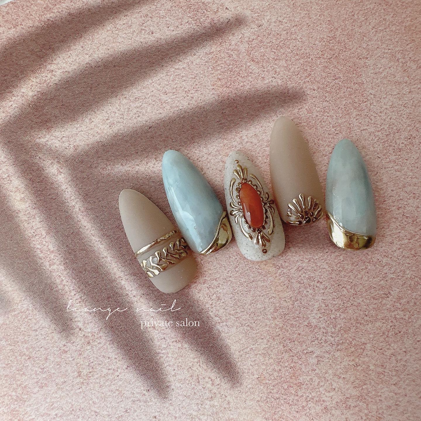 #ネイル,#大人ニュアンスネイル,#ニュアンスネイル,#ジェルネイル,#ミラーネイル,#ボヘミアンネイル,#夏ネイルのネイルデザイン