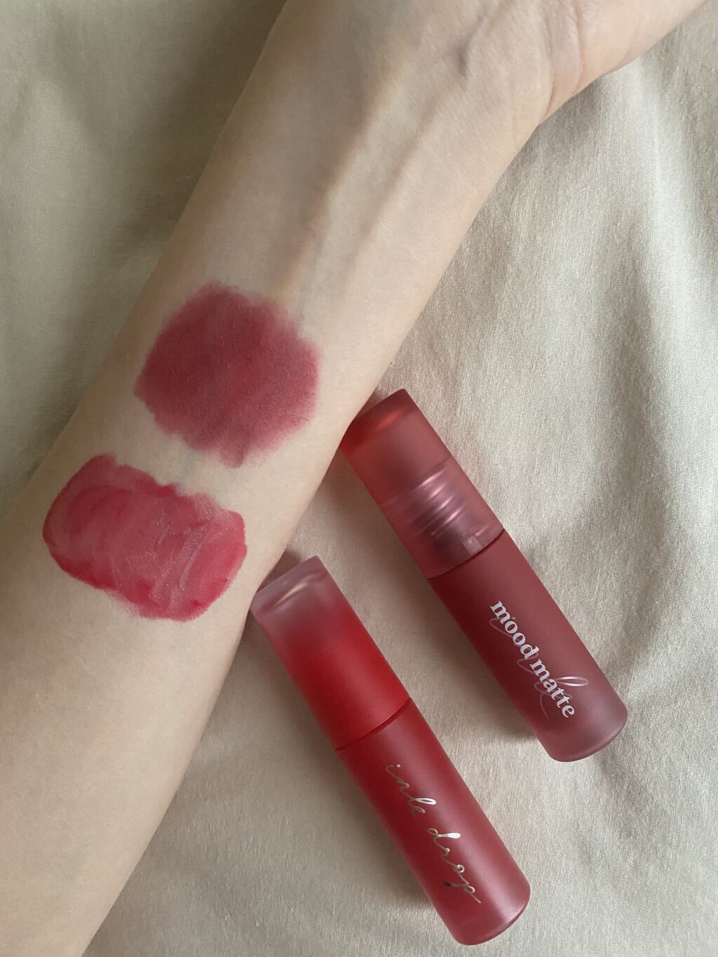 インク ムード マット ティント 02 ワン アンド オンリー/PERIPERA/リップティントを使ったクチコミ（3枚目）