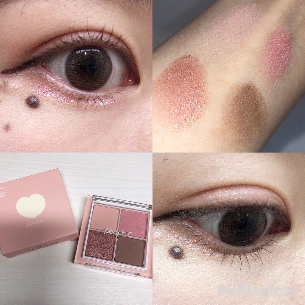 フォーリング イン アイシャドウ パレット 03 フォーリングインピンク/Peach C/アイシャドウパレットを使ったクチコミ（3枚目）