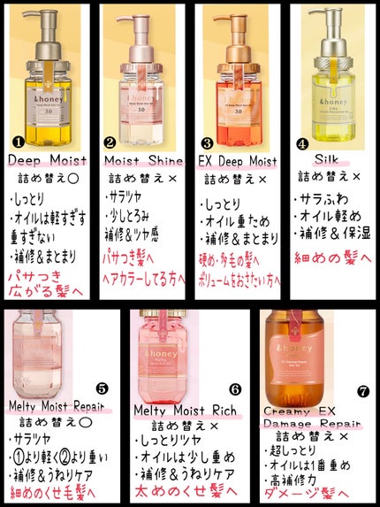 シルキー スムースモイスチャー ヘアオイル 3.0/&honey/ヘアオイルを使ったクチコミ(4枚目)