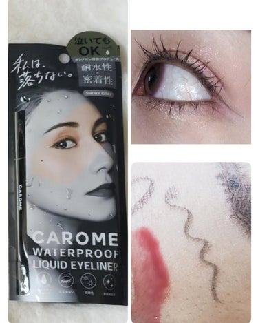 ウォータープルーフ リキッドアイライナー スモーキーグレー/CAROME./リキッドアイライナーを使ったクチコミ（1枚目）