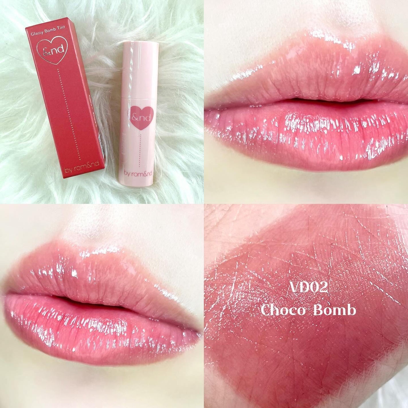 アンドバイロムアンド グラッシーボムティント/&nd by rom&nd/リップティントを使ったクチコミ(4枚目)