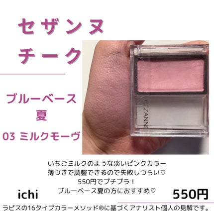 チークブラッシュ/CEZANNE/パウダーチークを使ったクチコミ(1枚目)