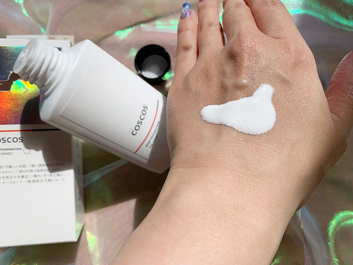 ボディファンデーション ホワイト/COSCOS/ボディミルクを使ったクチコミ(2枚目)