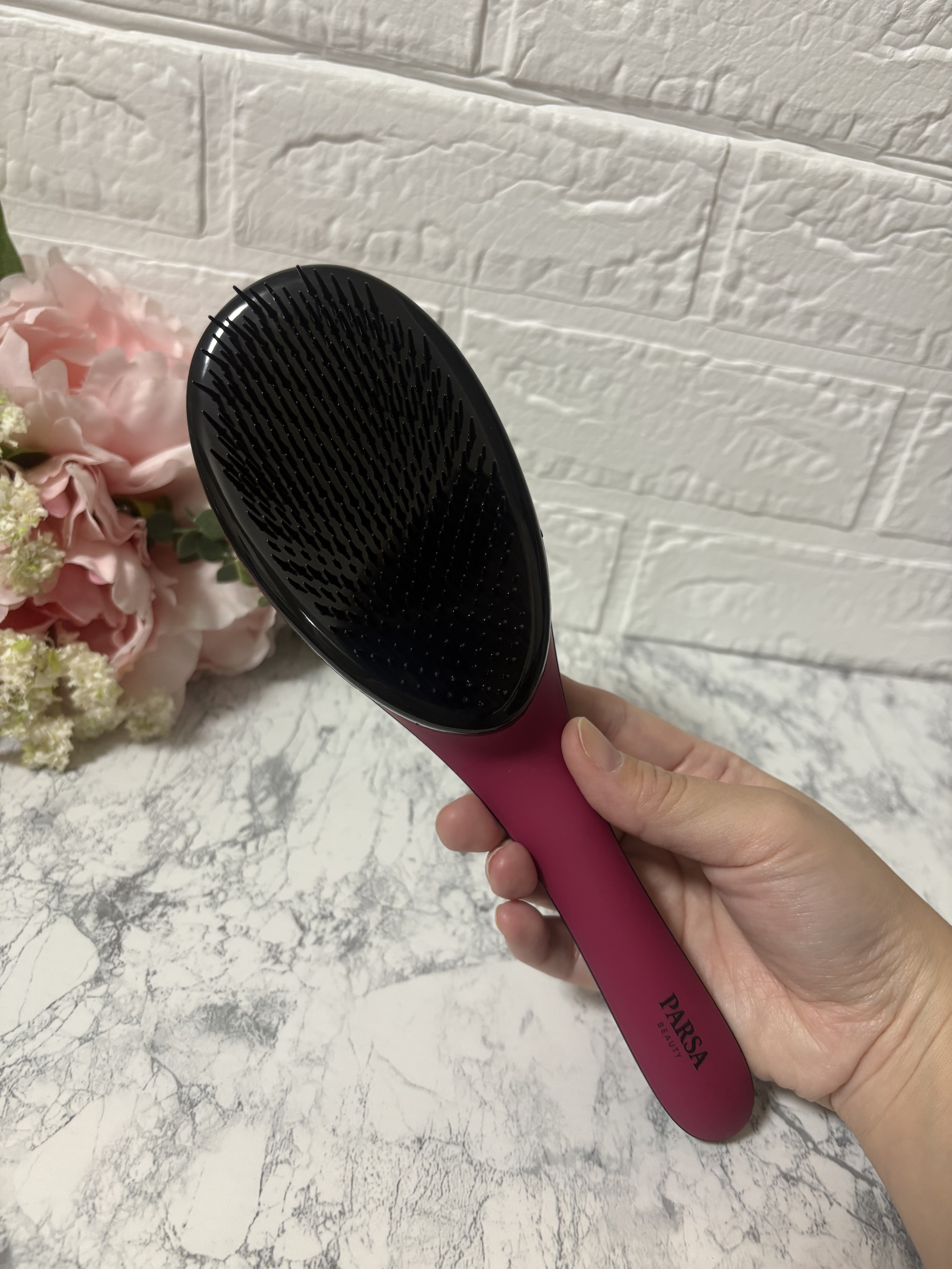 ヴィーナス ビューティーブラシ ナチュラルバー/PARSA/ヘアブラシを使ったクチコミ（2枚目）