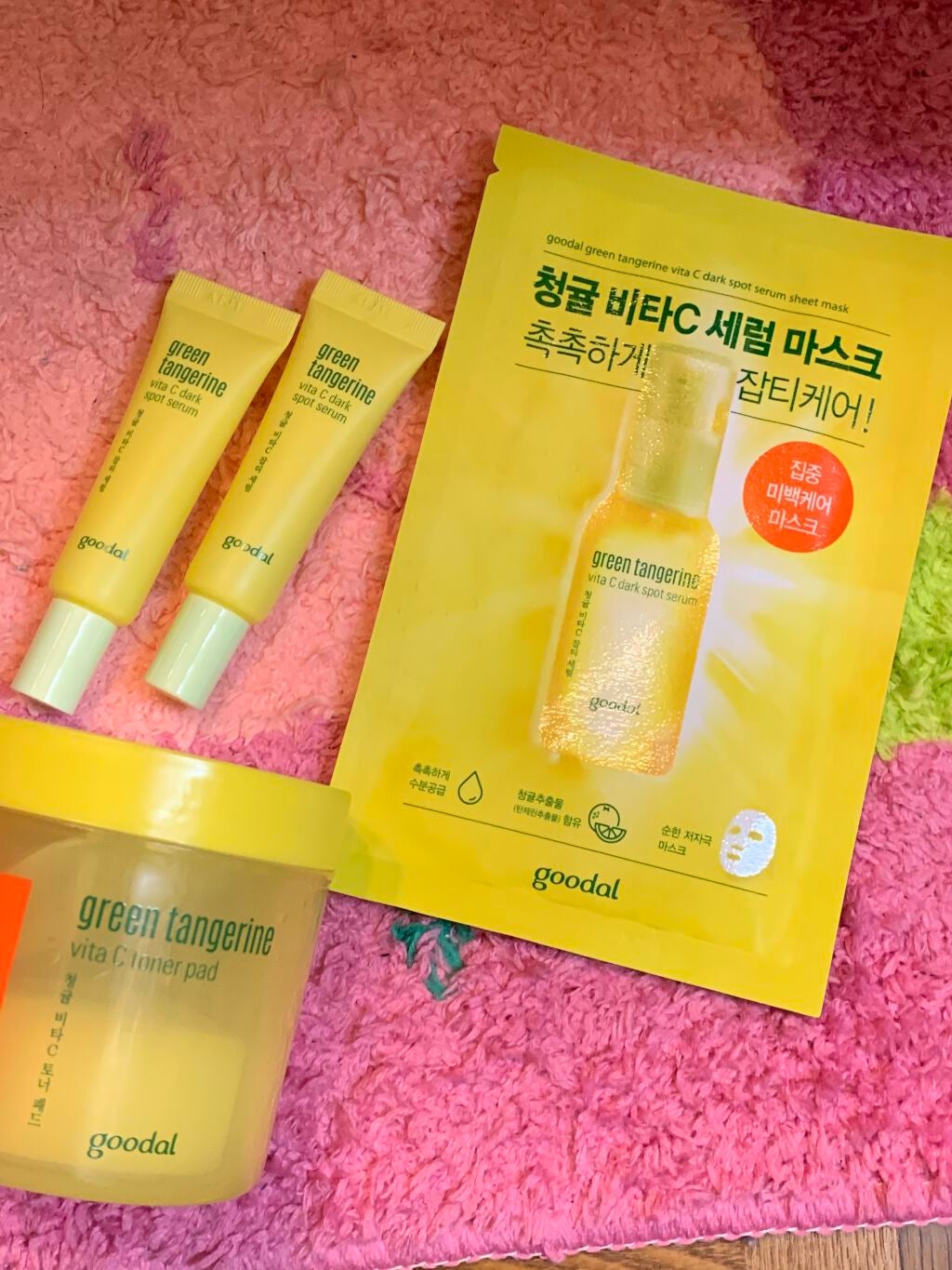 グリーンタンジェリン ビタCダークスポットケアパッド/goodal/トナーパッドを使ったクチコミ(2枚目)