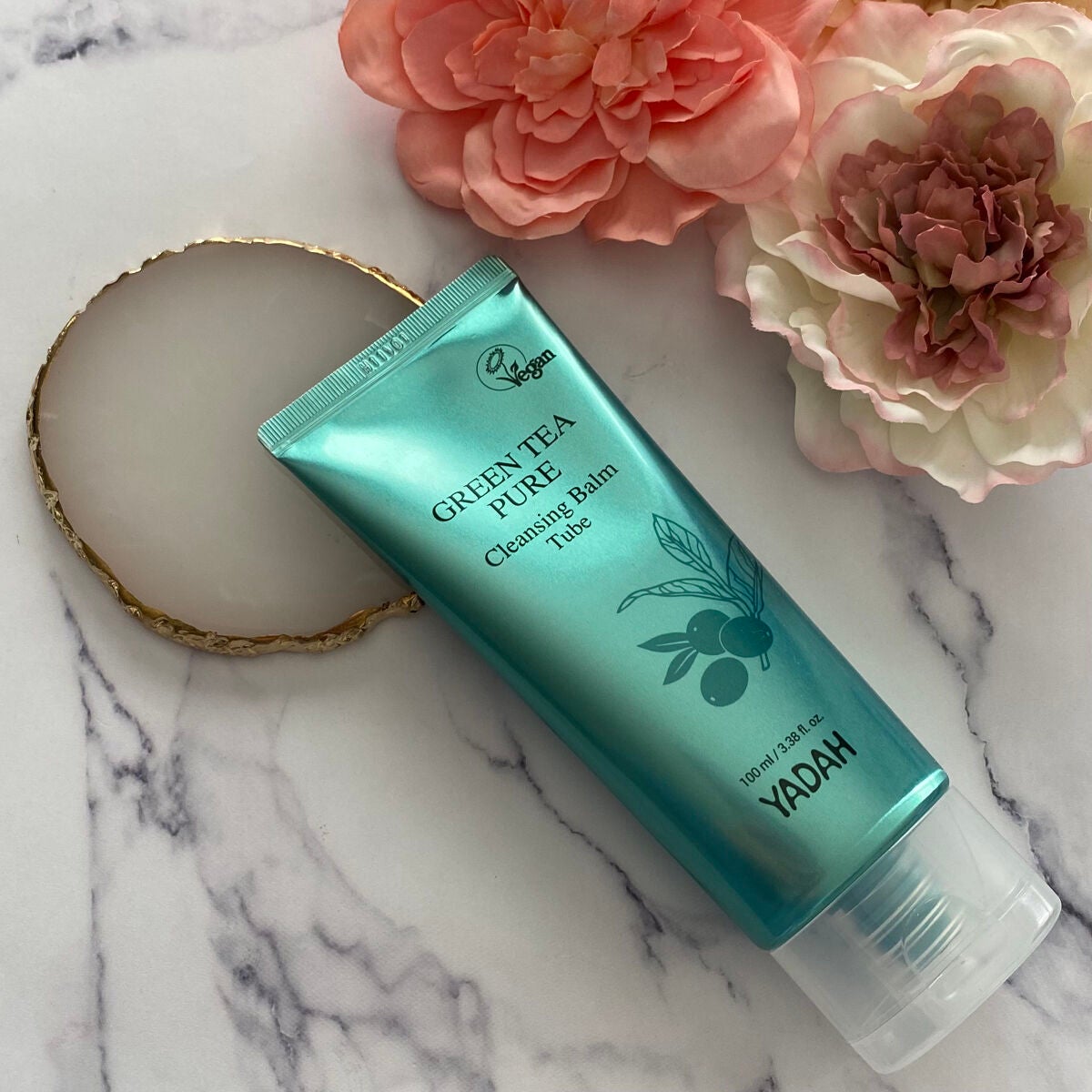 グリーンティーピュアクレンジングバームチューブ/YADAH/クレンジングバームを使ったクチコミ(4枚目)