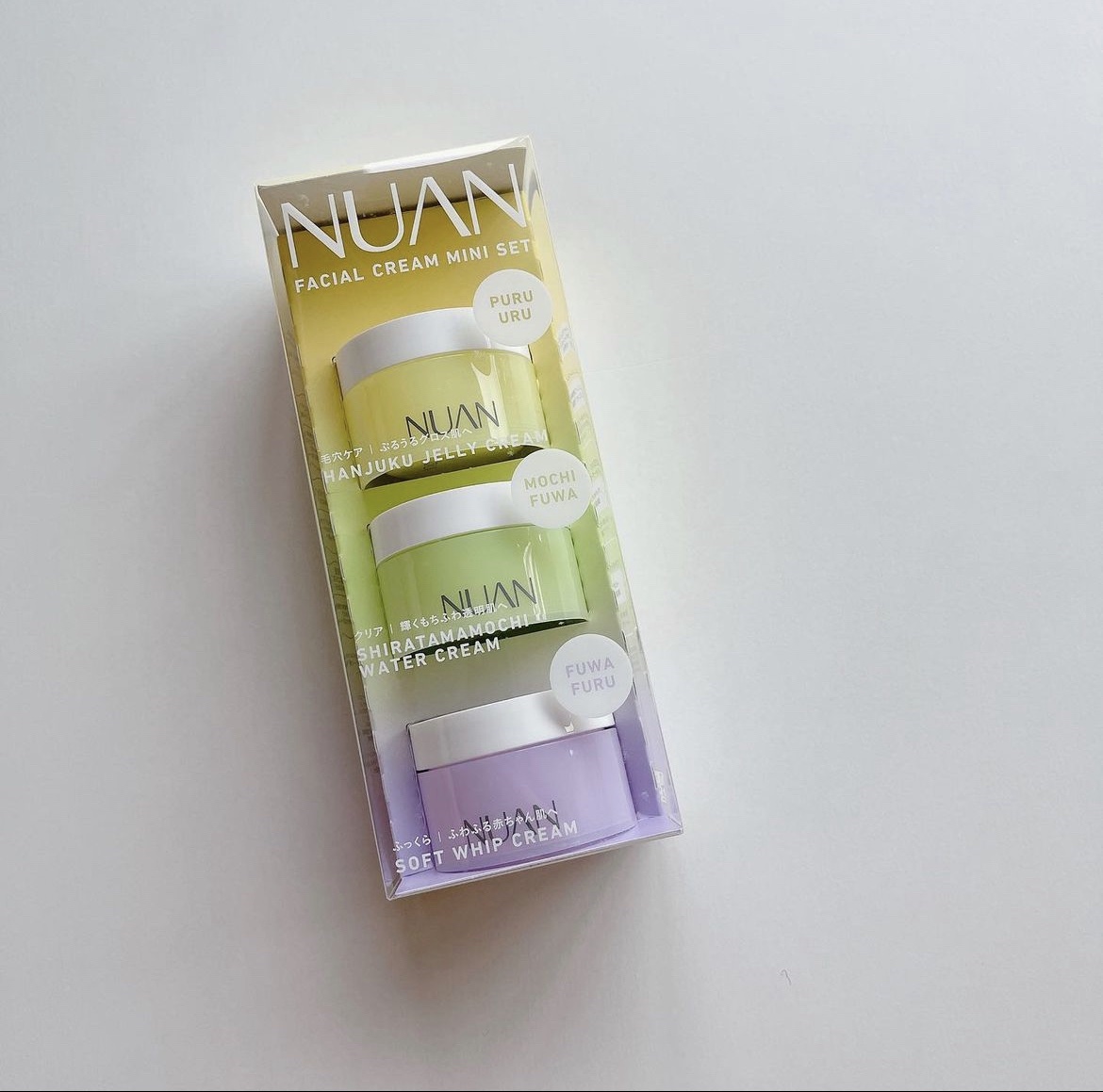 NUAN ミニクリームセットのクチコミ「なりたい肌にあわせて選ぶ
かわいさ、こつこつ美容貯金スキンケア

 
💛 毛穴ケア 半熟ジュレ.....」（1枚目）