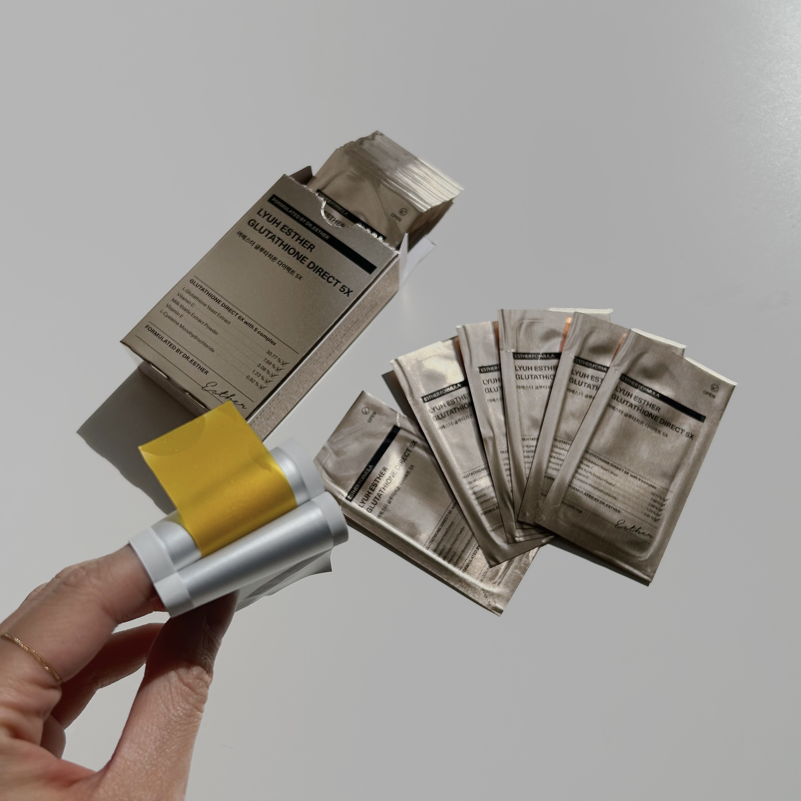 ヨエスターグルタチオンダイレクト５X/ESTHER FORMULA/美容サプリメントを使ったクチコミ（2枚目）