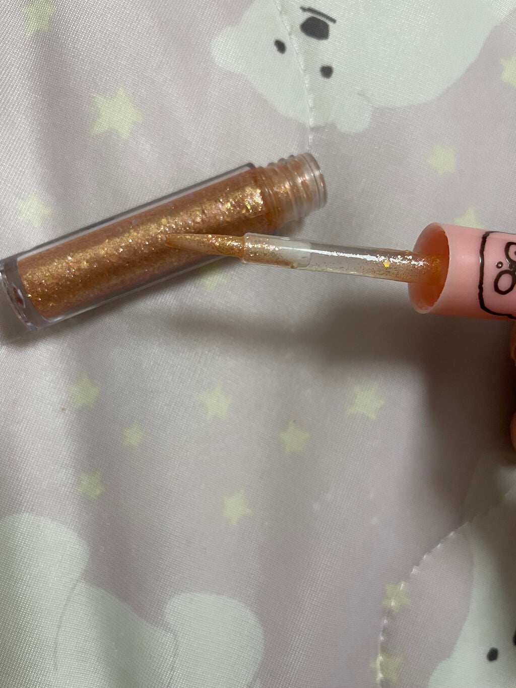 シュガー トゥインクル リキッド グリッター/PERIPERA/グリッターを使ったクチコミ(2枚目)