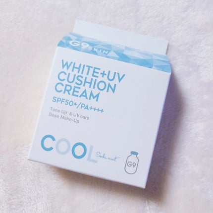 WHITE +UV CUSHION CREAM #COOL/G9SKIN/日焼け止めクリームを使ったクチコミ(2枚目)