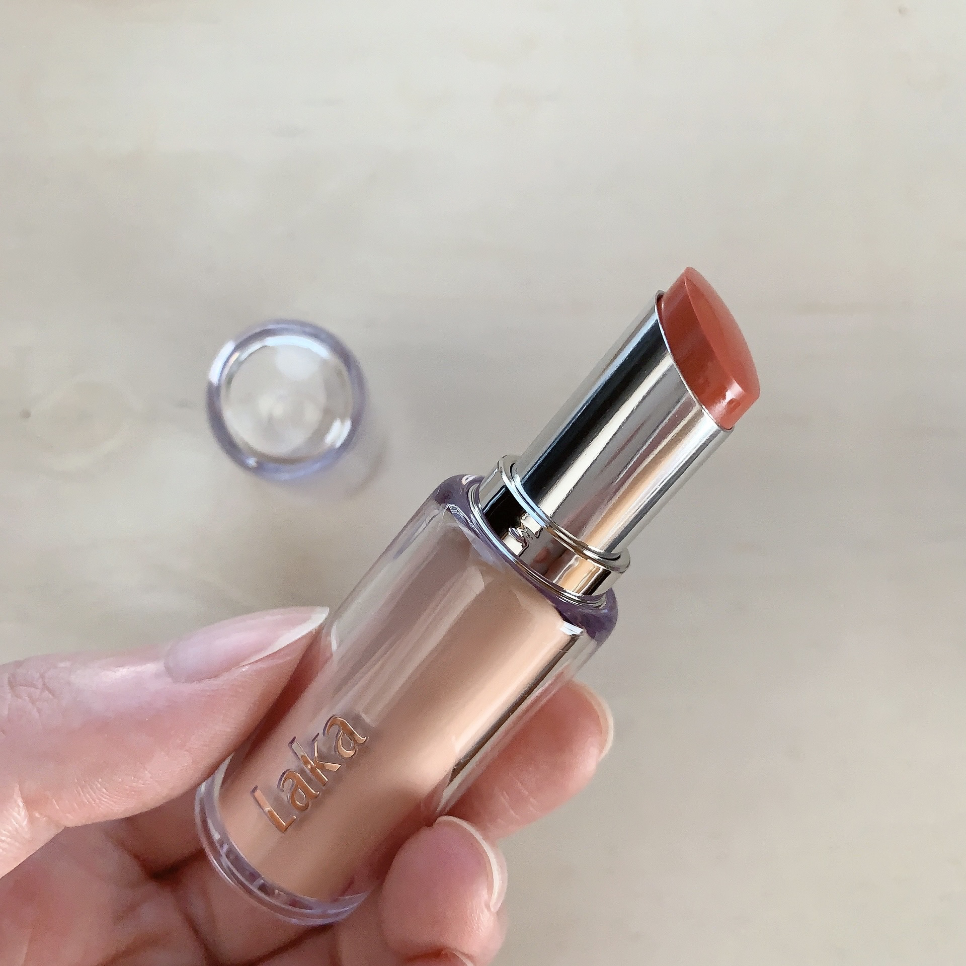 ボンディンググロウリップスティック 205 マルド/Laka/口紅を使ったクチコミ（3枚目）