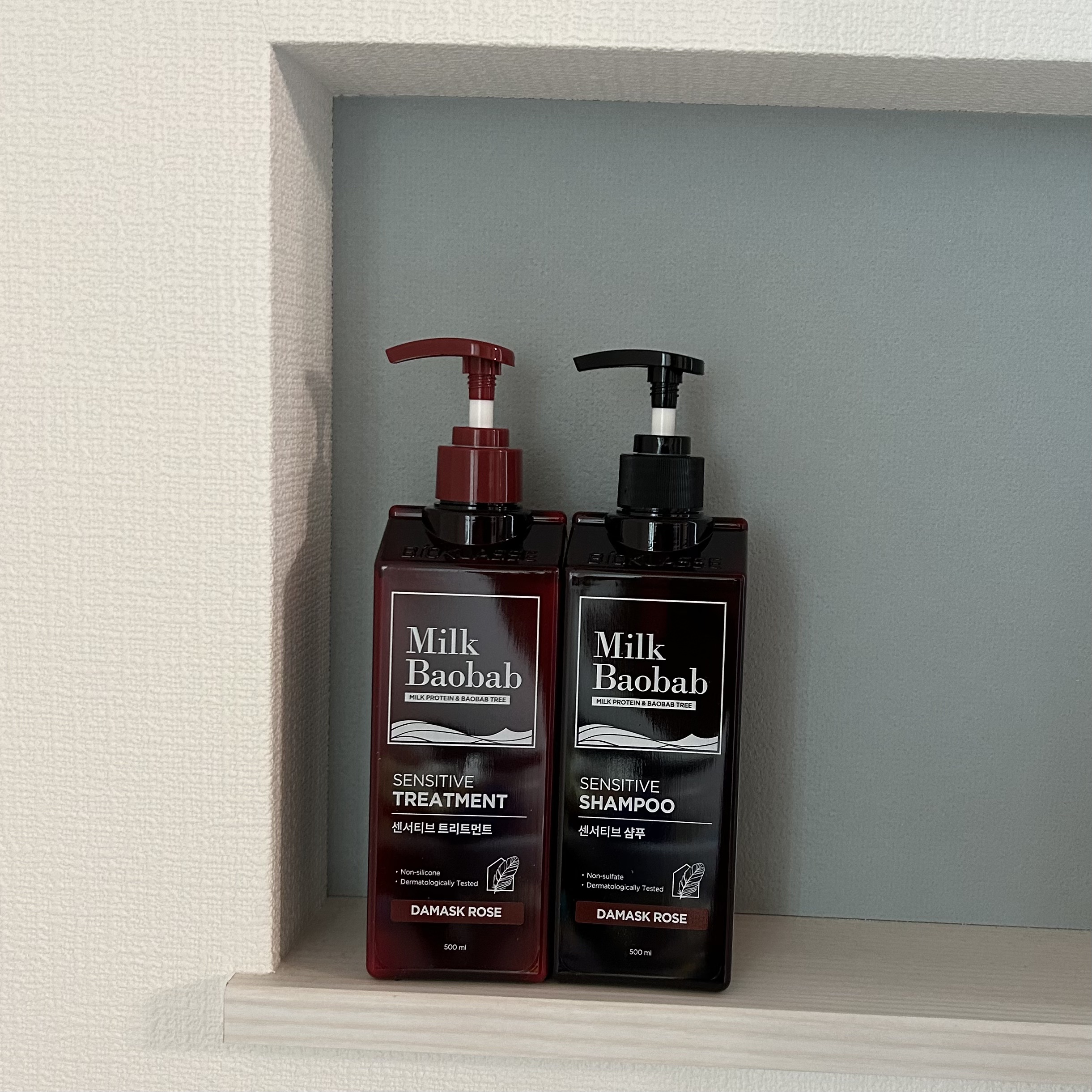 センシティブ シャンプー / トリートメント ダマスクローズ/ミルクバオバブ/市販シャンプーを使ったクチコミ（1枚目）