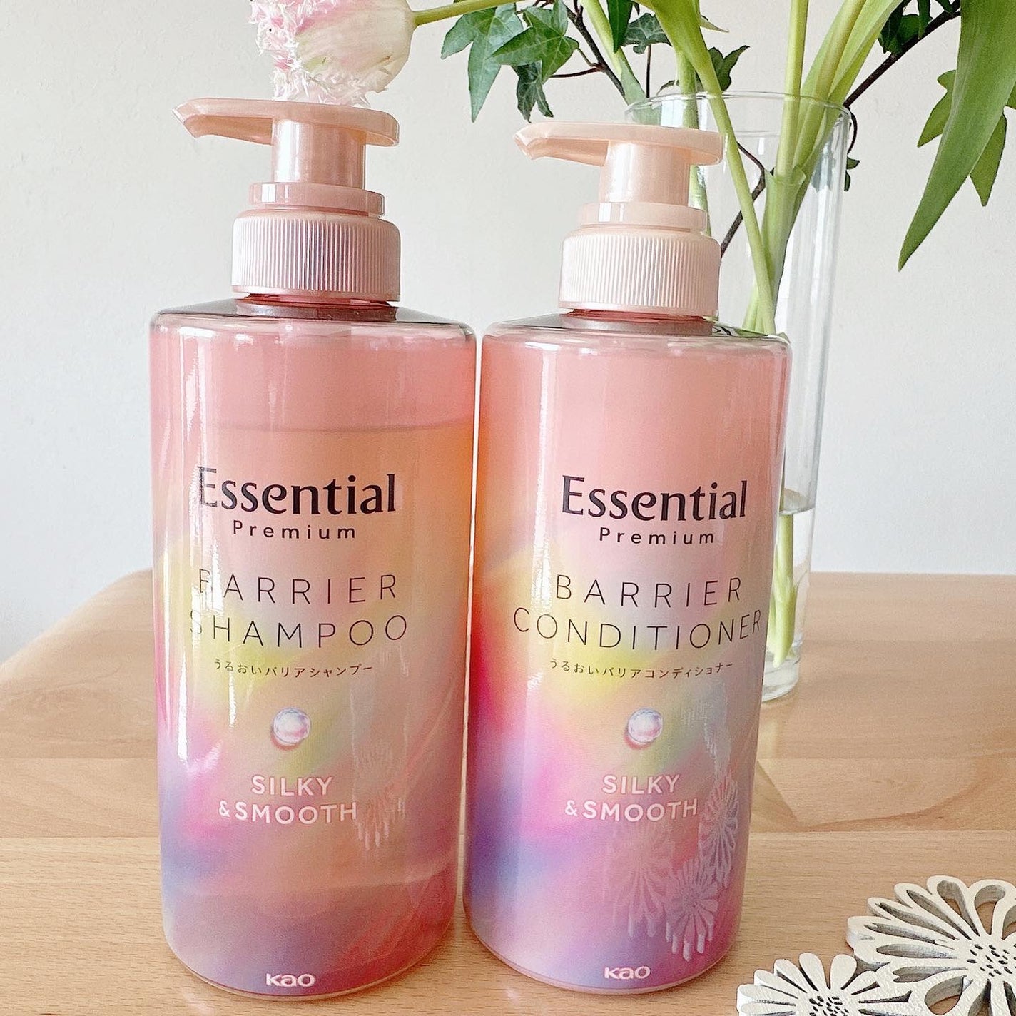 エッセンシャルプレミアム バリアシャンプー・コンディショナー シルキー&スムース/エッセンシャル/市販シャンプーを使ったクチコミ(2枚目)