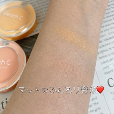 Peach C ピーチ コットン ブラッシャーのクチコミ「.*･ﾟ　Peach C .ﾟ･*.

ピーチ コットン ブラッシャー

アプリコットPチーク.....」（3枚目）