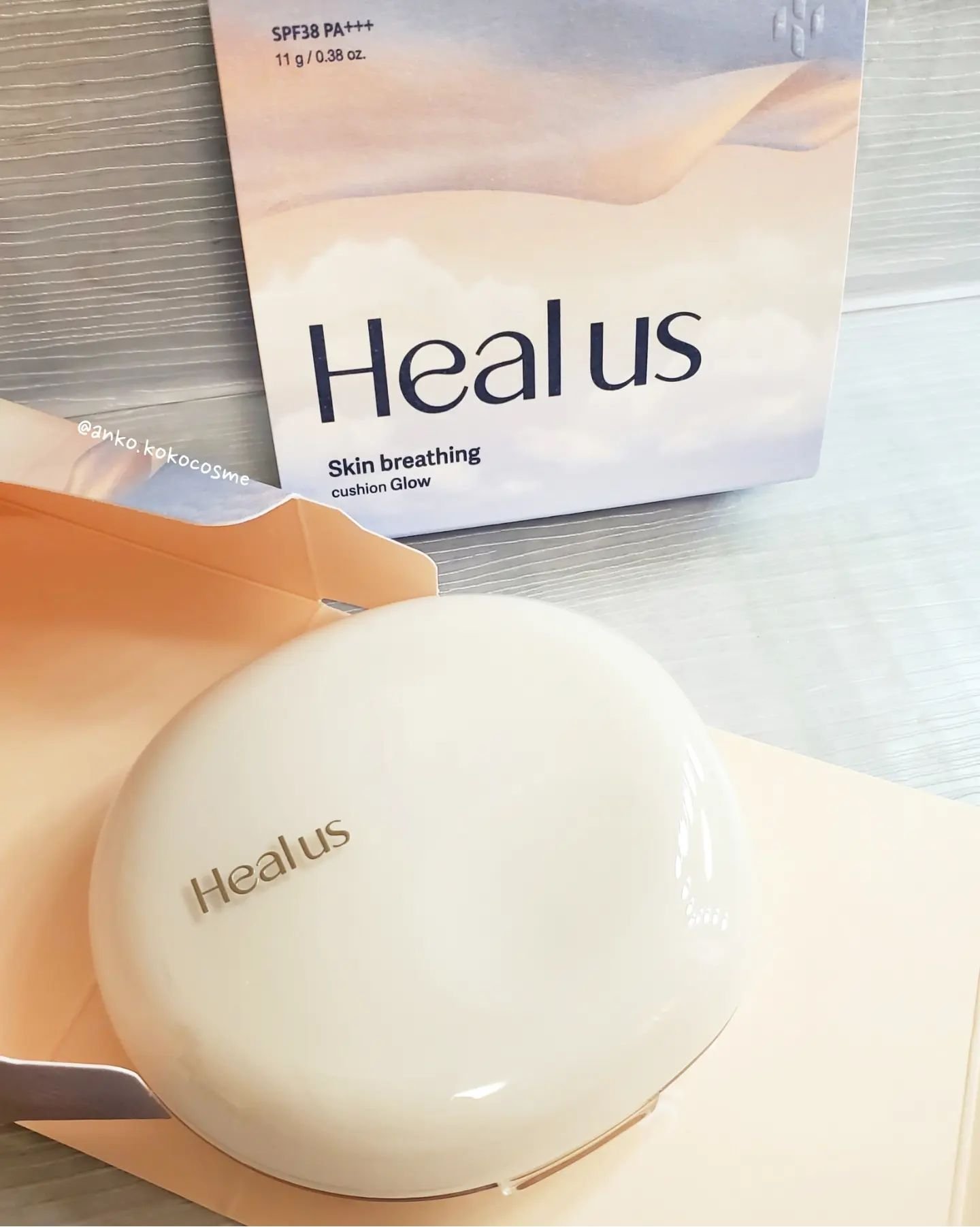 ブリージンググロークッション/Healus/クッションファンデーションを使ったクチコミ（1枚目）