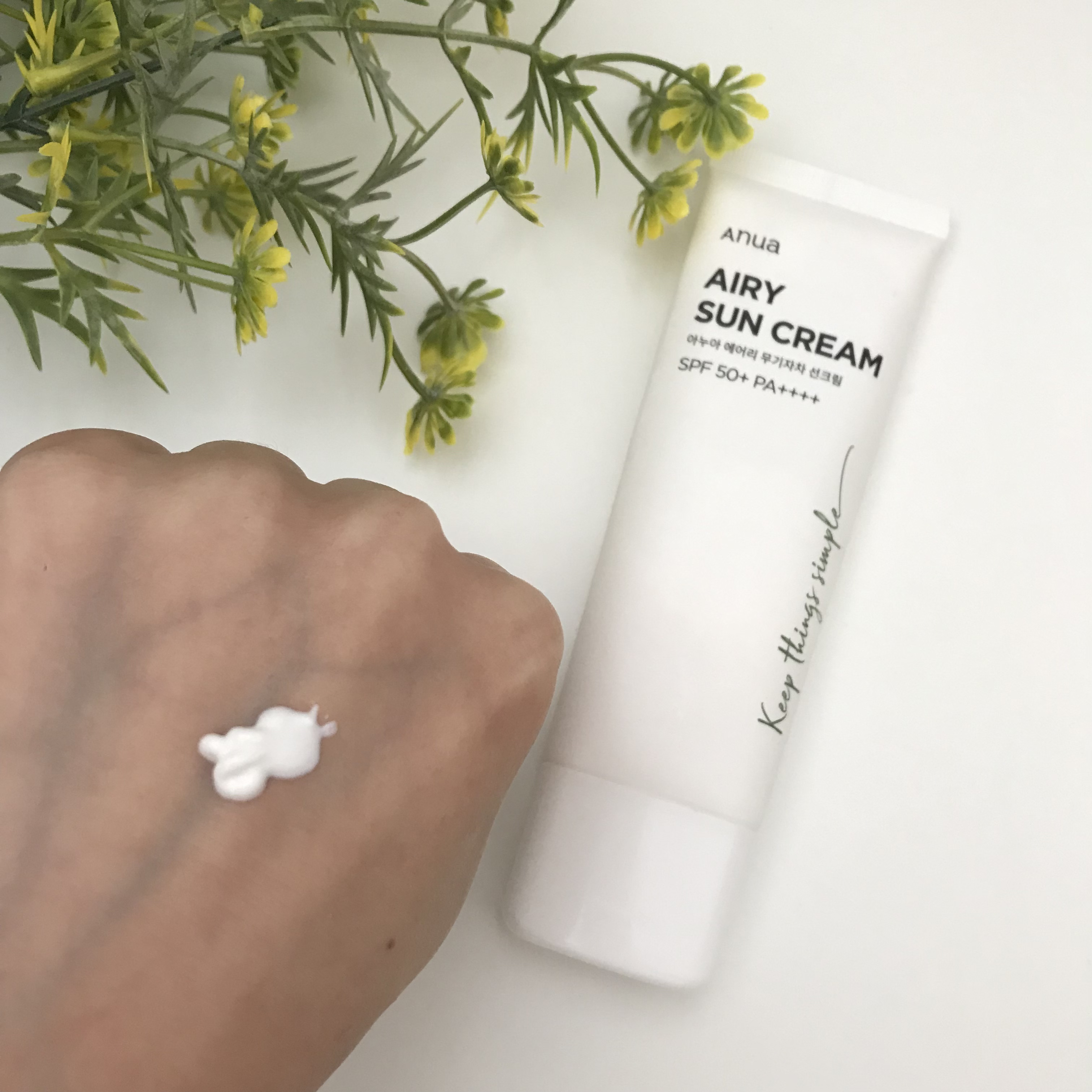エアリーサンクリーム SPF50+PA++++/Anua/日焼け止めクリームを使ったクチコミ（2枚目）