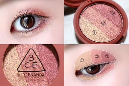 3CE TRIPLE SHADOW/3CE/アイシャドウパレットを使ったクチコミ(2枚目)