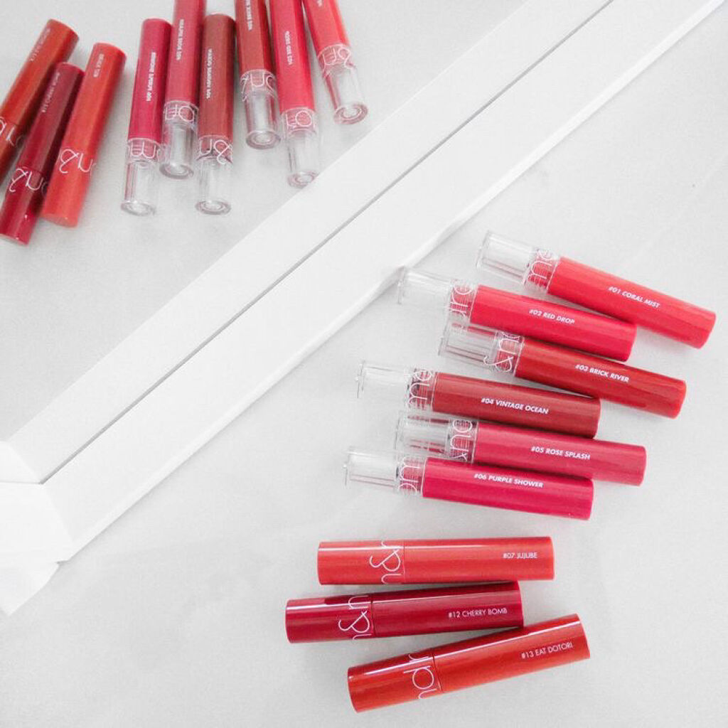 ジューシーラスティングティント/rom&nd/リップティントを使ったクチコミ（3枚目）