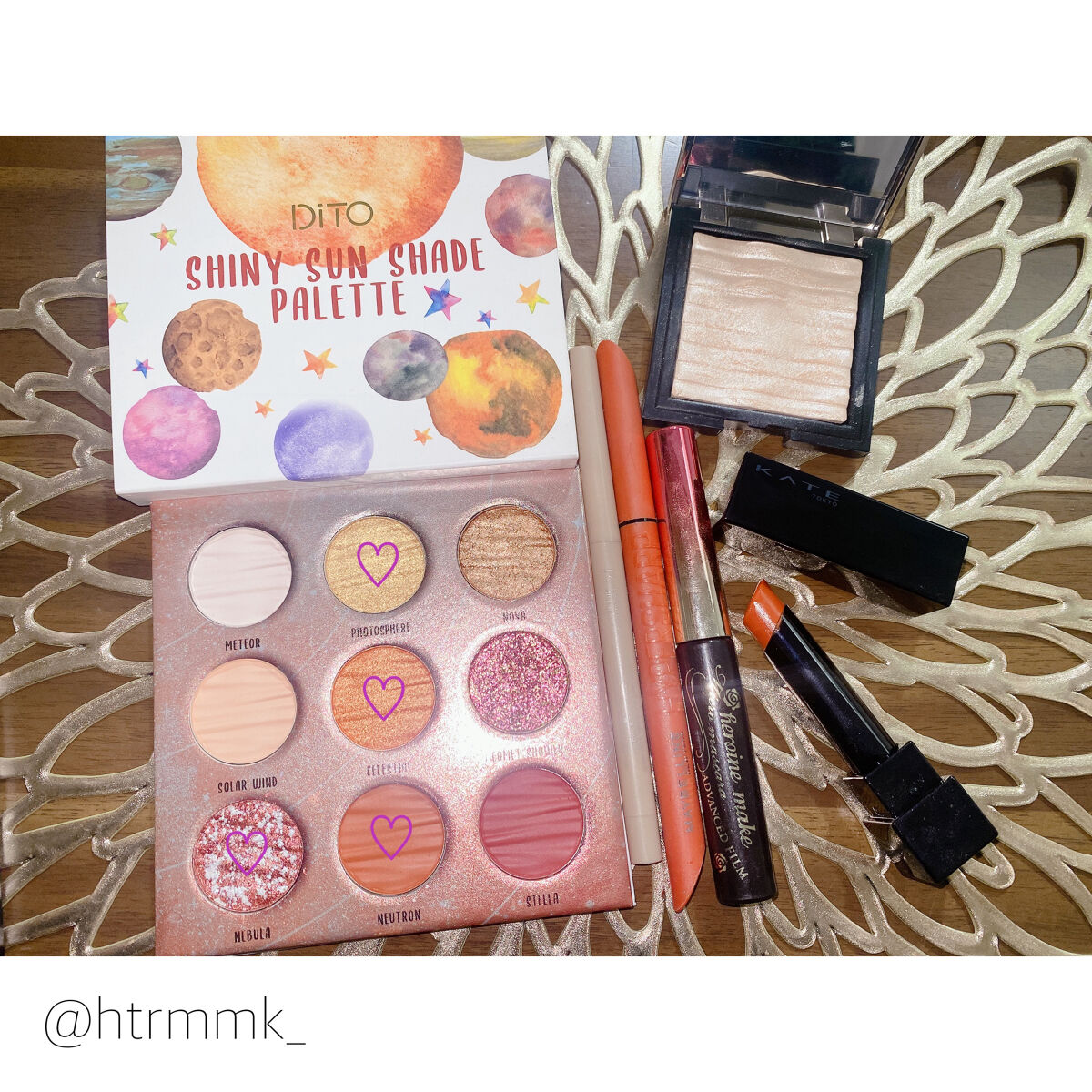 ギャラクシー9色アイシャドウパレット サン SUN/DiTO/アイシャドウパレットを使ったクチコミ（2枚目）