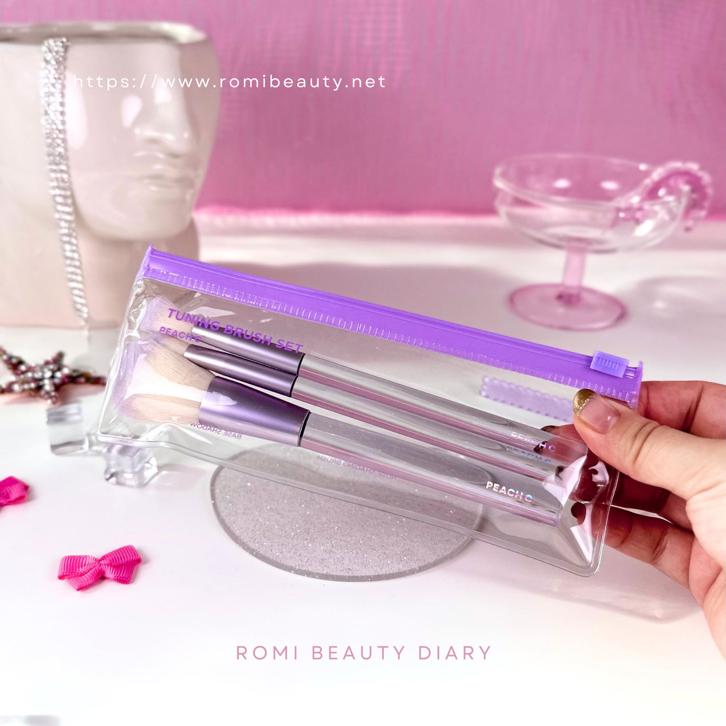 チューニングブラシセット/Peach C/メイクブラシを使ったクチコミ(2枚目)