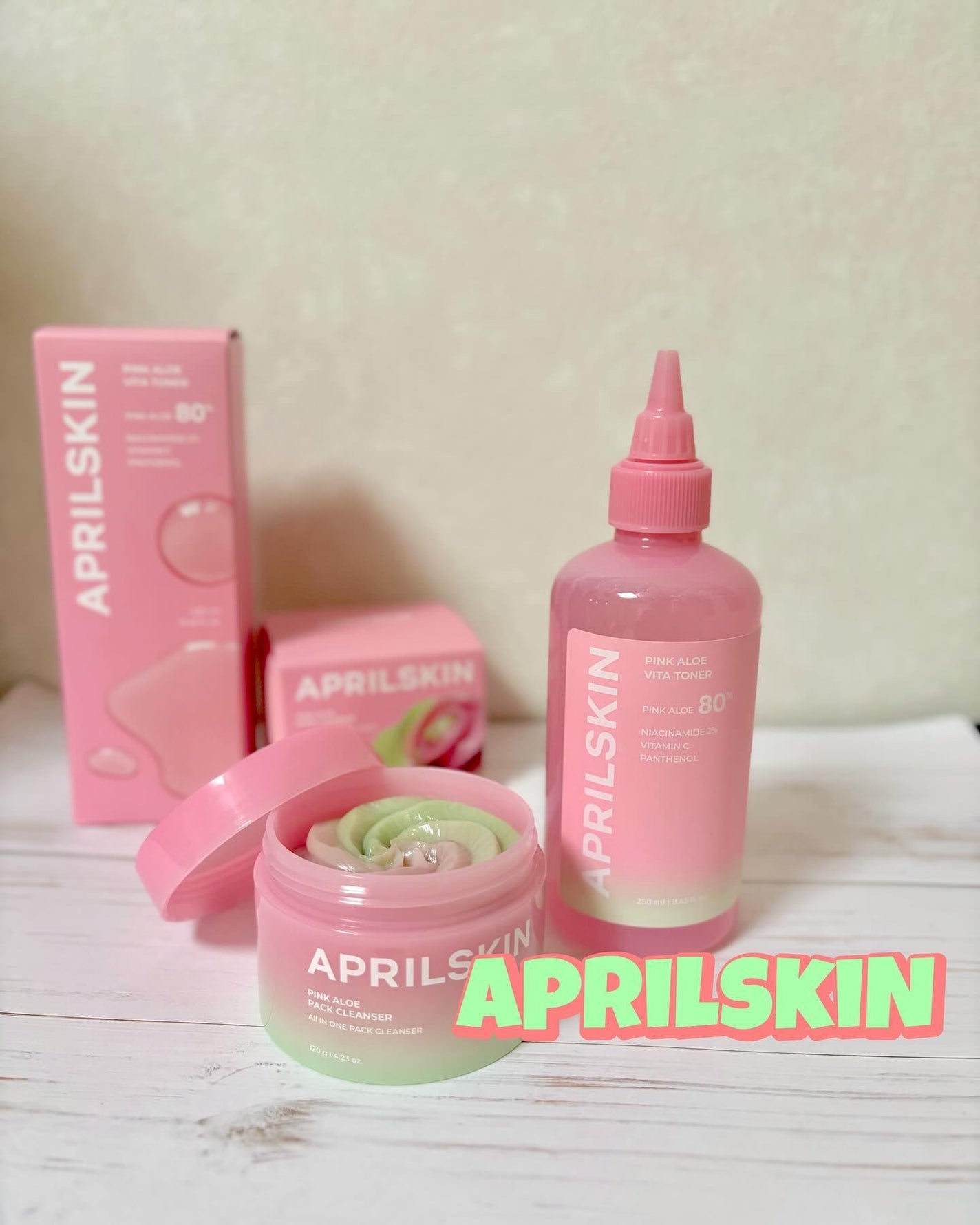 ピンクアロエメレンゲクレンザー/APRILSKIN/その他洗顔料を使ったクチコミ(1枚目)