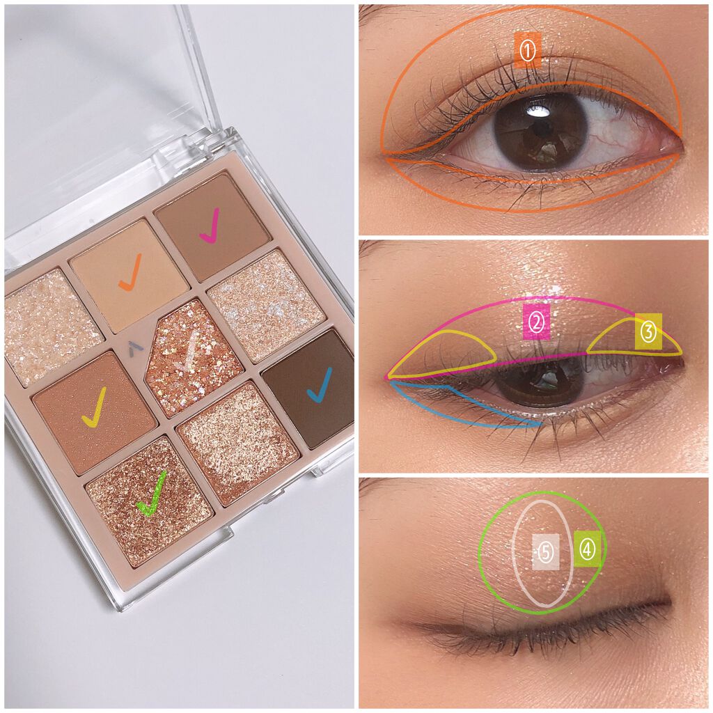 グリッターペディアアイパレット/unleashia/アイシャドウパレットを使ったクチコミ(6枚目)