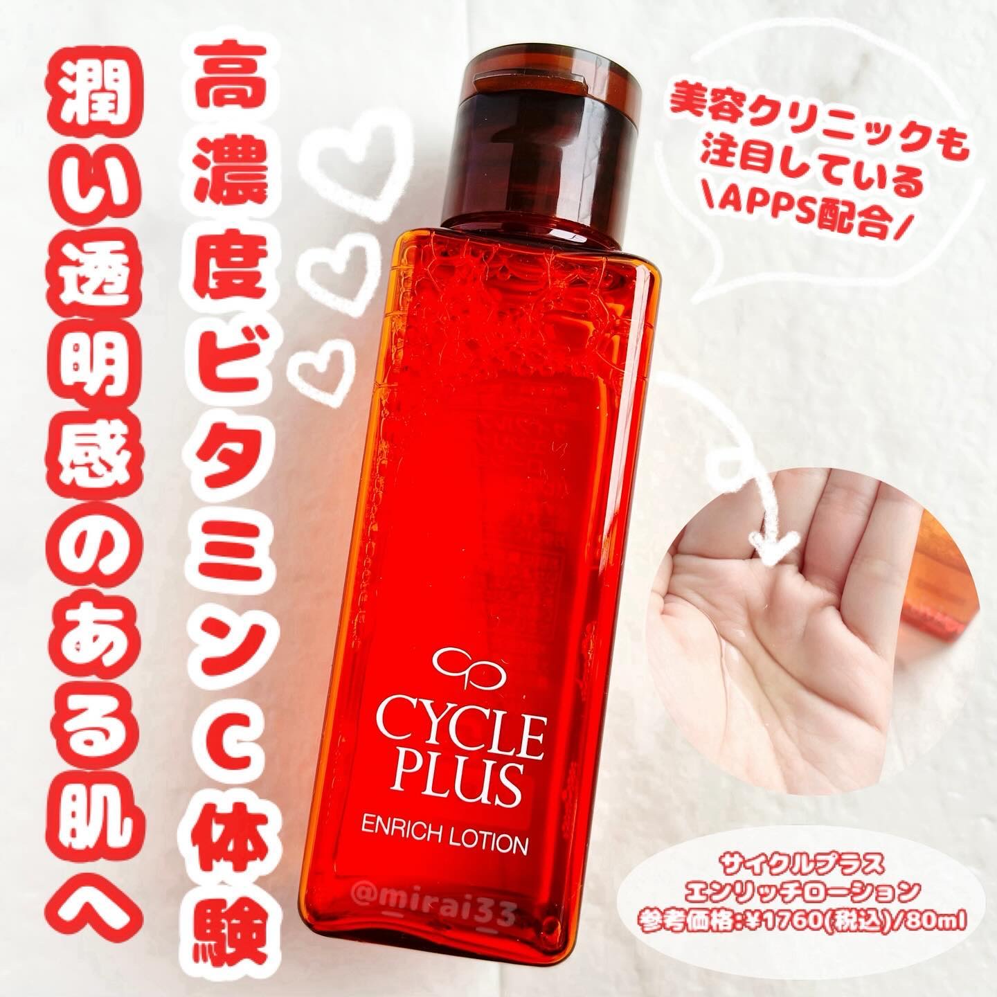 エンリッチ ローション/サイクルプラス/化粧水を使ったクチコミ（1枚目）