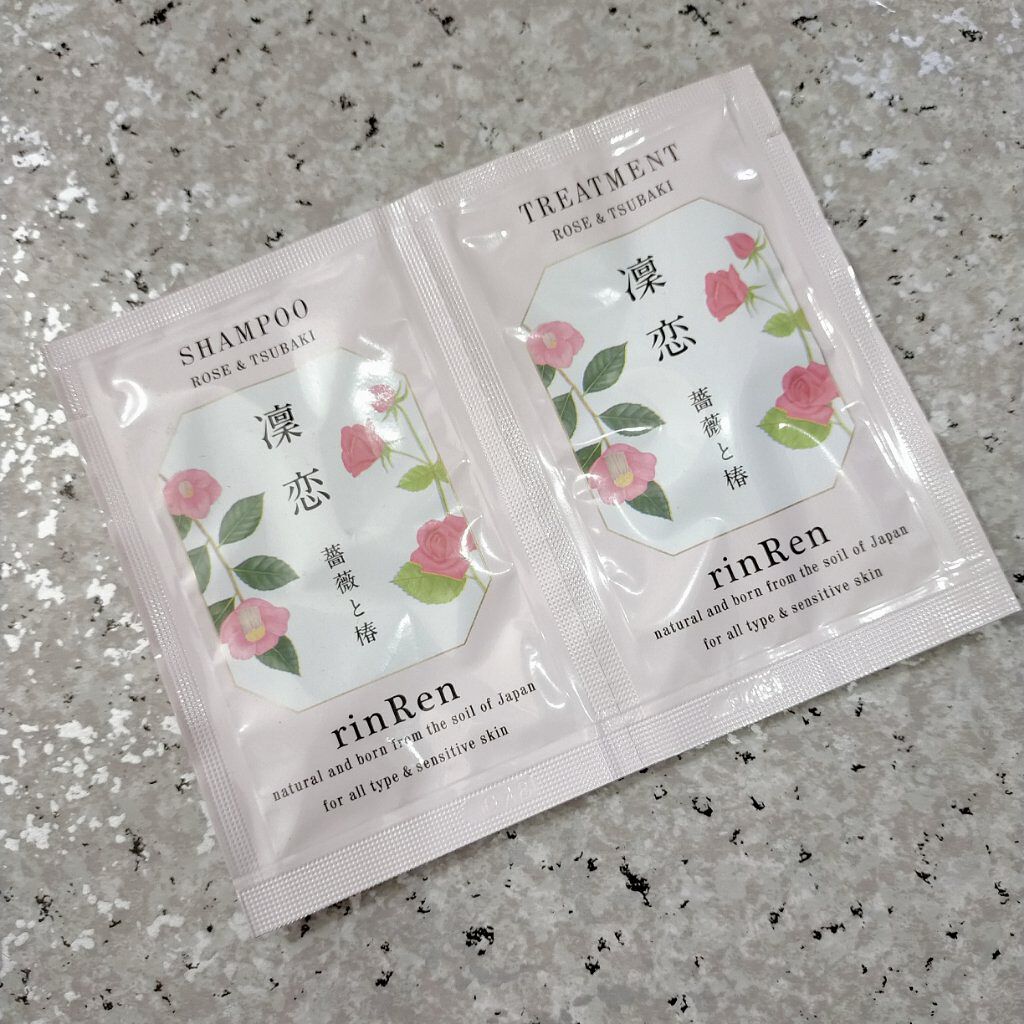 シャンプー／トリートメント ローズ＆ツバキ/rinRen（凛恋）/市販シャンプーを使ったクチコミ（1枚目）