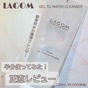 ラゴム ジェルトゥウォーター クレンザー(朝用洗顔)/LAGOM /洗顔フォームを使ったクチコミ（1枚目）